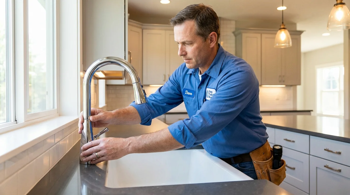 Kitchen faucet installation by Johns Plumbing LLC in Culebra